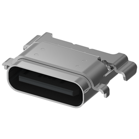 XB-ATCF-12-004 TYPE C 12P 母座防水拉伸壳四脚护套(脚距4.0)L=7.65MM,SMT不外露 充电数据版